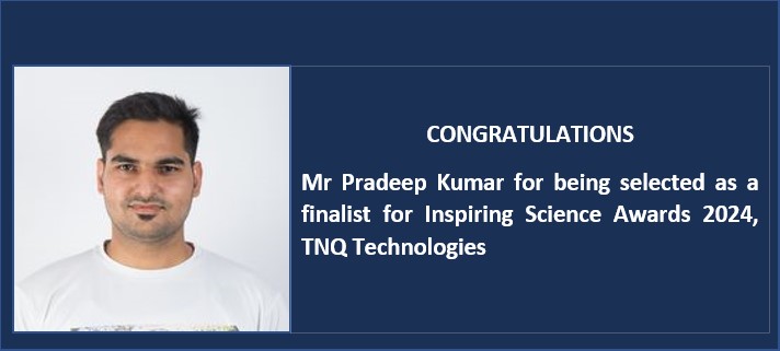 Finalist for TNQ Inspiring Science Award