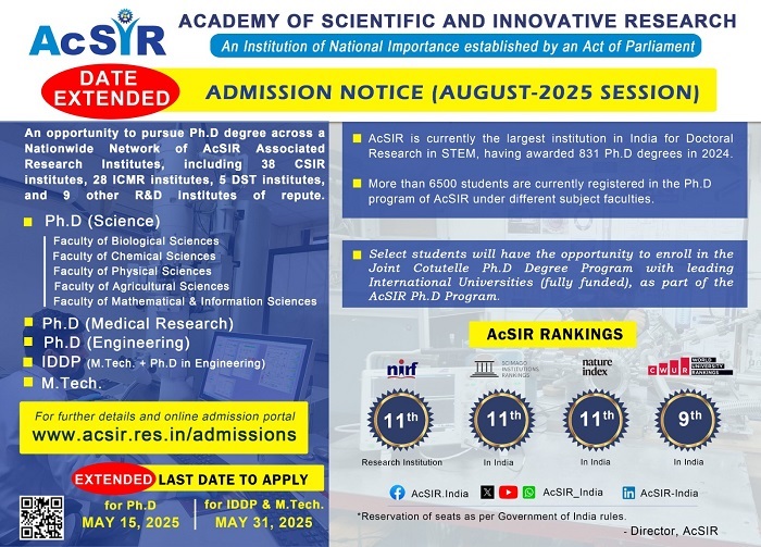AcSIR-PhD Notification