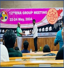 आईआईटी गुवाहाटी में आयोजित 12वीं आरएनए ग्रुप मीटिंग में सर्वश्रेष्ठ पोस्टर पुरस्कार के लिए मुकुल जेएस को बधाई।