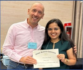 Congratulations Priyadarshini Sanyal for winning the best poster award at the Gordon Research Seminar on Tuberculosis Drug Discovery and Development at Barcelona