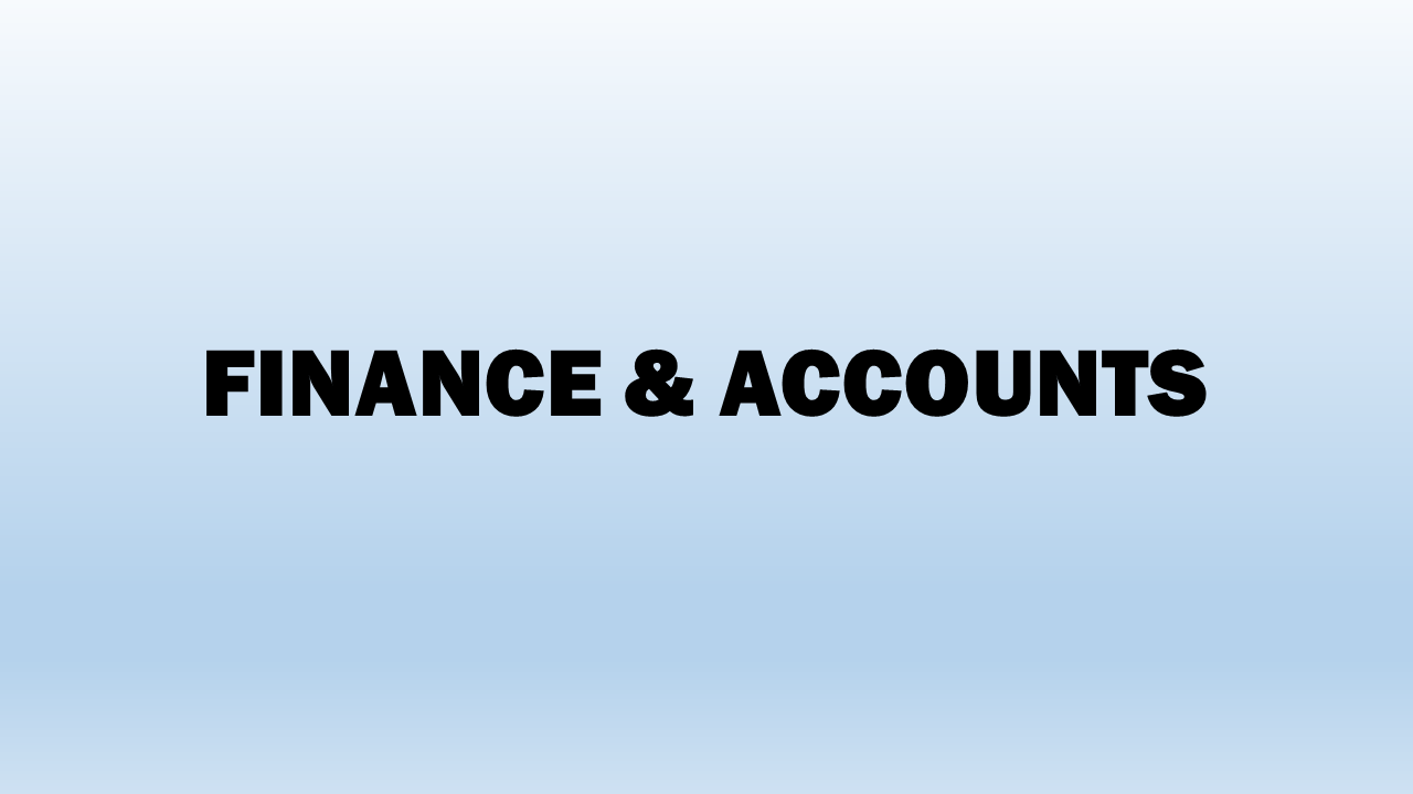 Finance & Accounts