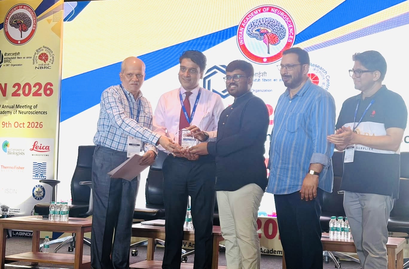 Indian Academy of Neurosciences (IAN) Best paper presentation award